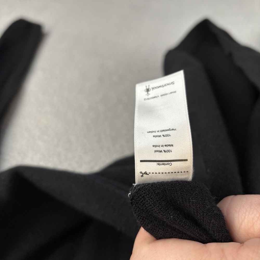 Smartwool Intraknit 250 Shirt Mens Medium Black Merino Wool Pullover 1/4 Zip - Picture 4 of 8